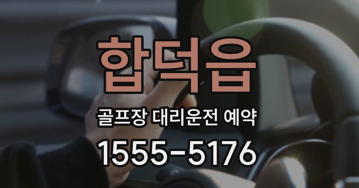 합덕읍 골프장 대리운전 예약