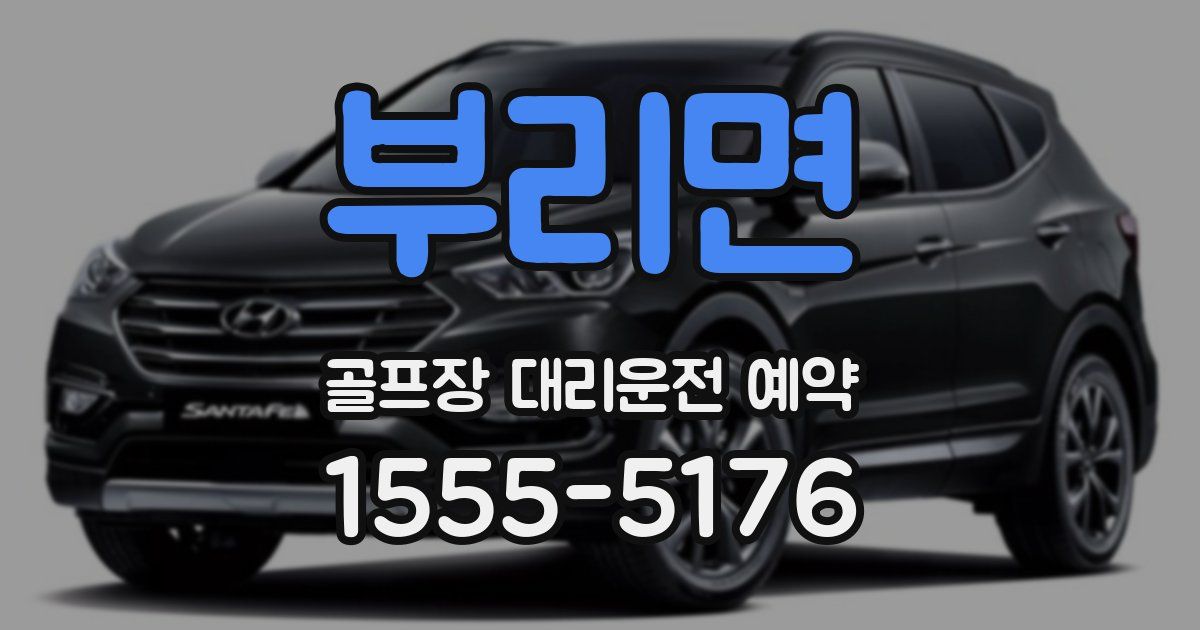 부리면 골프장 대리운전 예약
