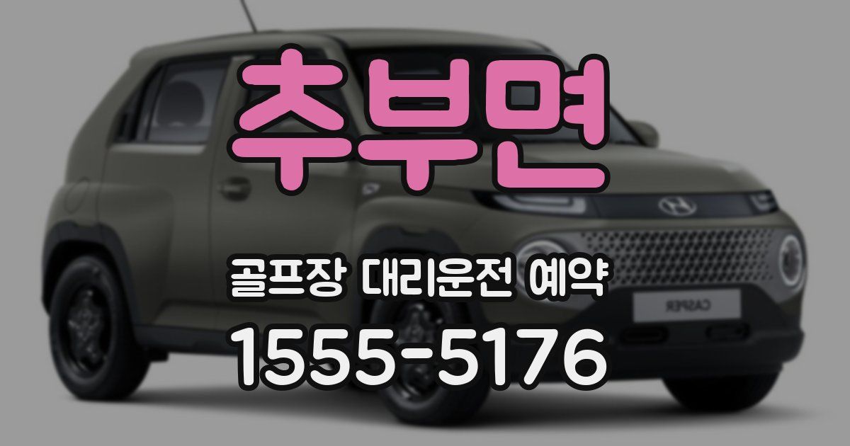 추부면 골프장 대리운전 예약