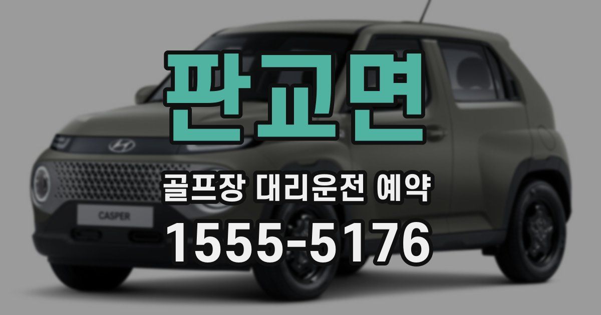 판교면 골프장 대리운전 예약