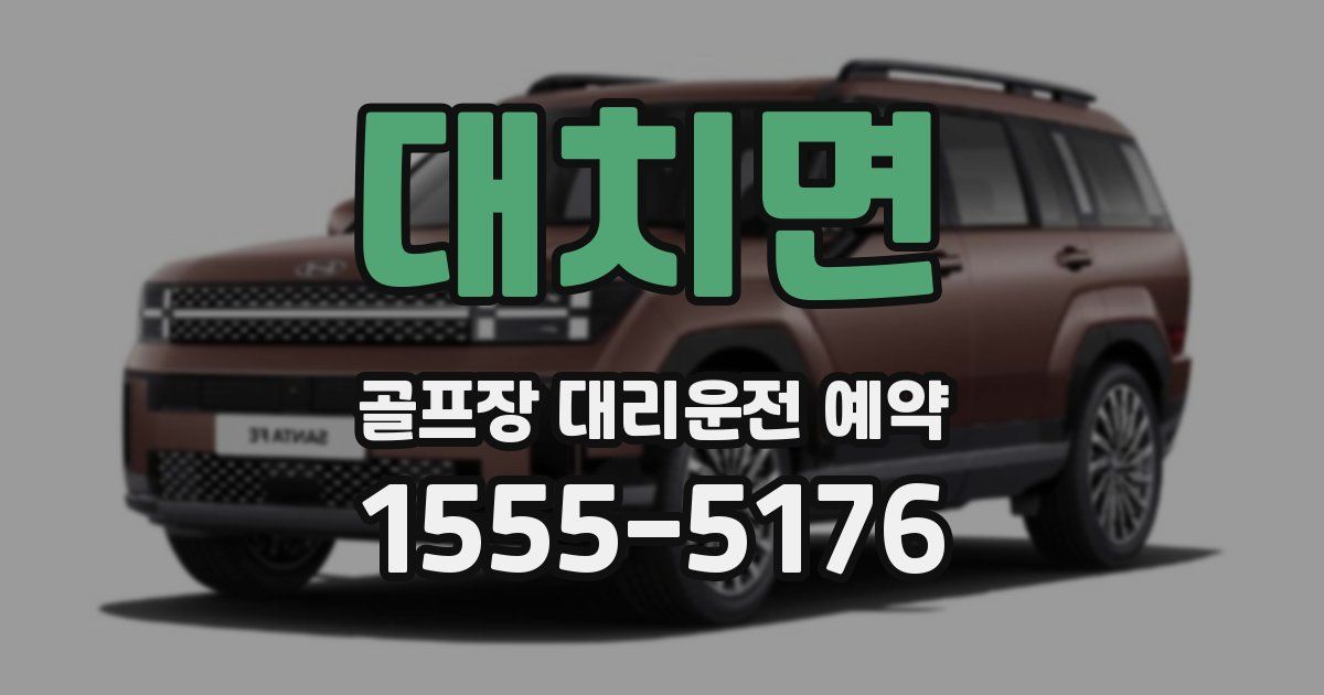 대치면 골프장 대리운전 예약