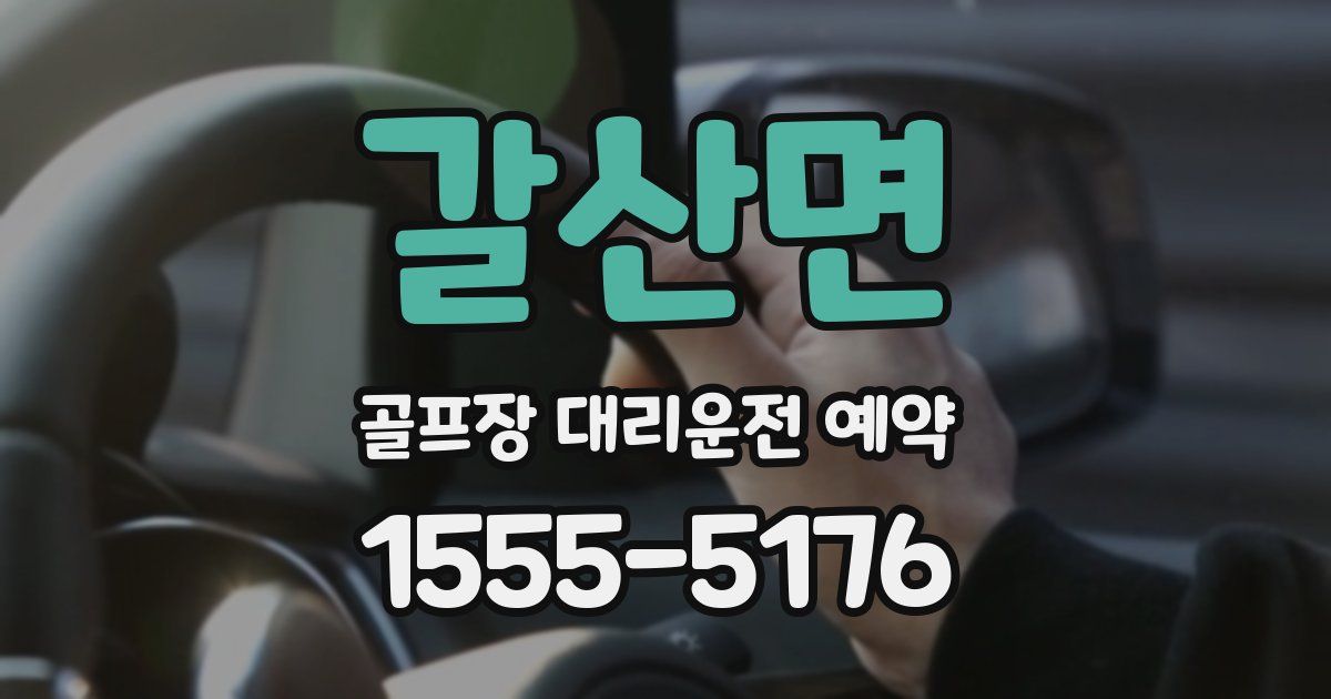 갈산면 골프장 대리운전 예약