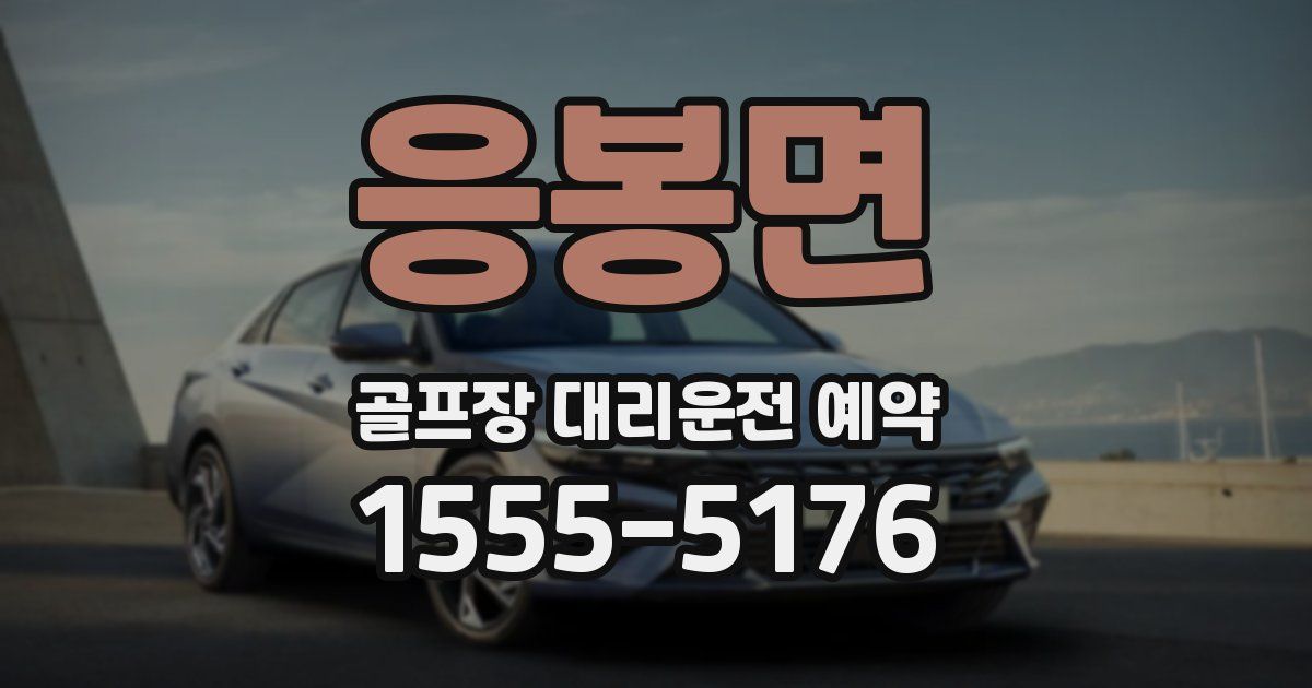 응봉면 골프장 대리운전 예약