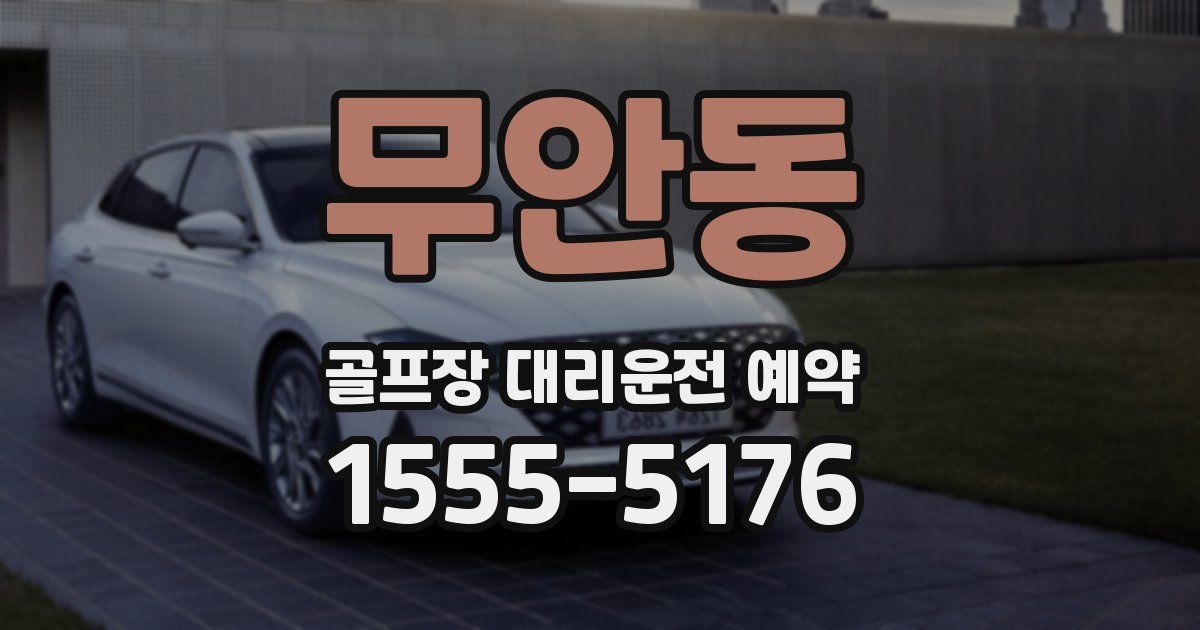 무안동 골프장 대리운전 예약