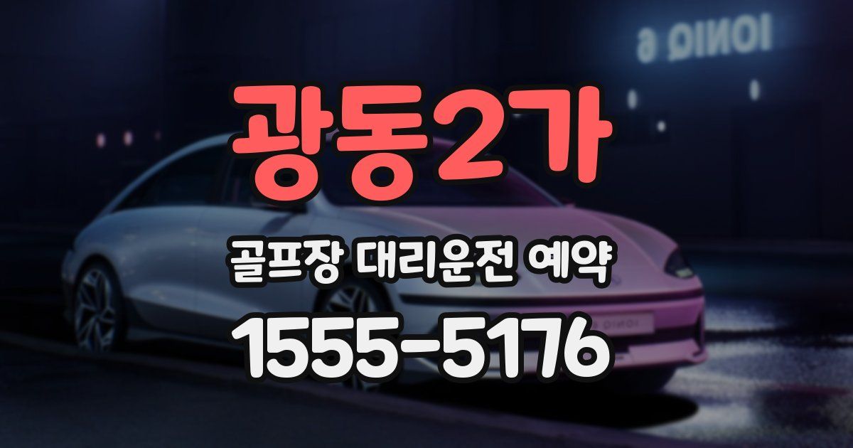 광동2가 골프장 대리운전 예약