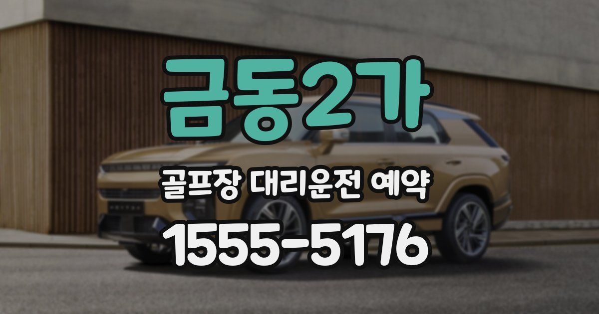 금동2가 골프장 대리운전 예약