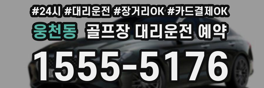 웅천동 골프장 대리운전 예약