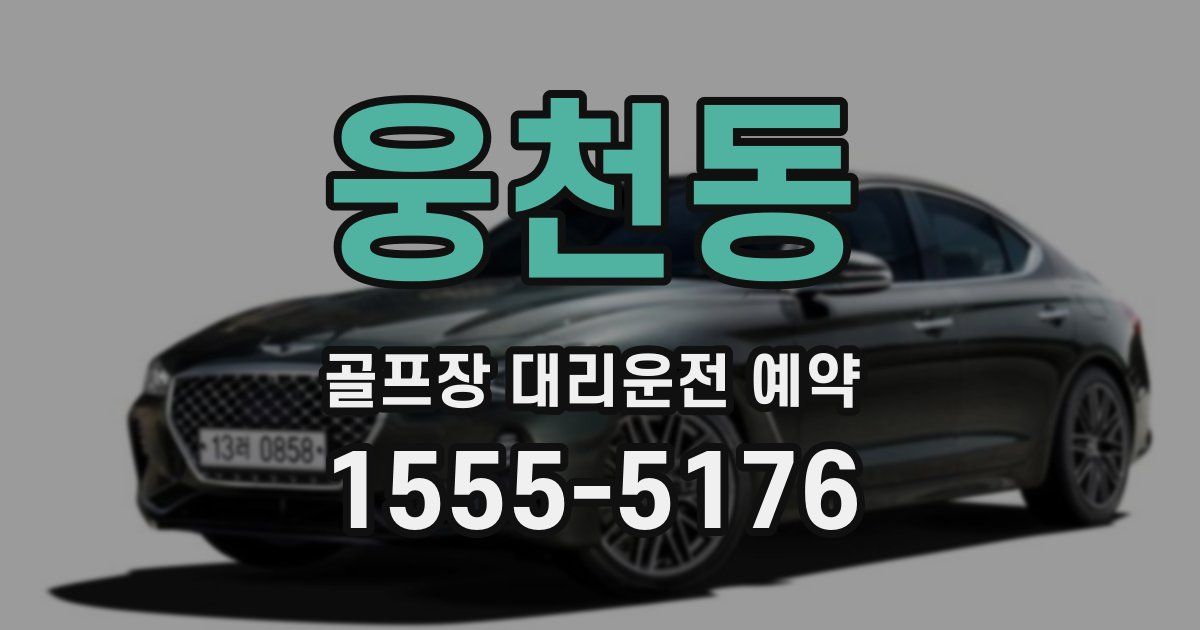 웅천동 골프장 대리운전 예약