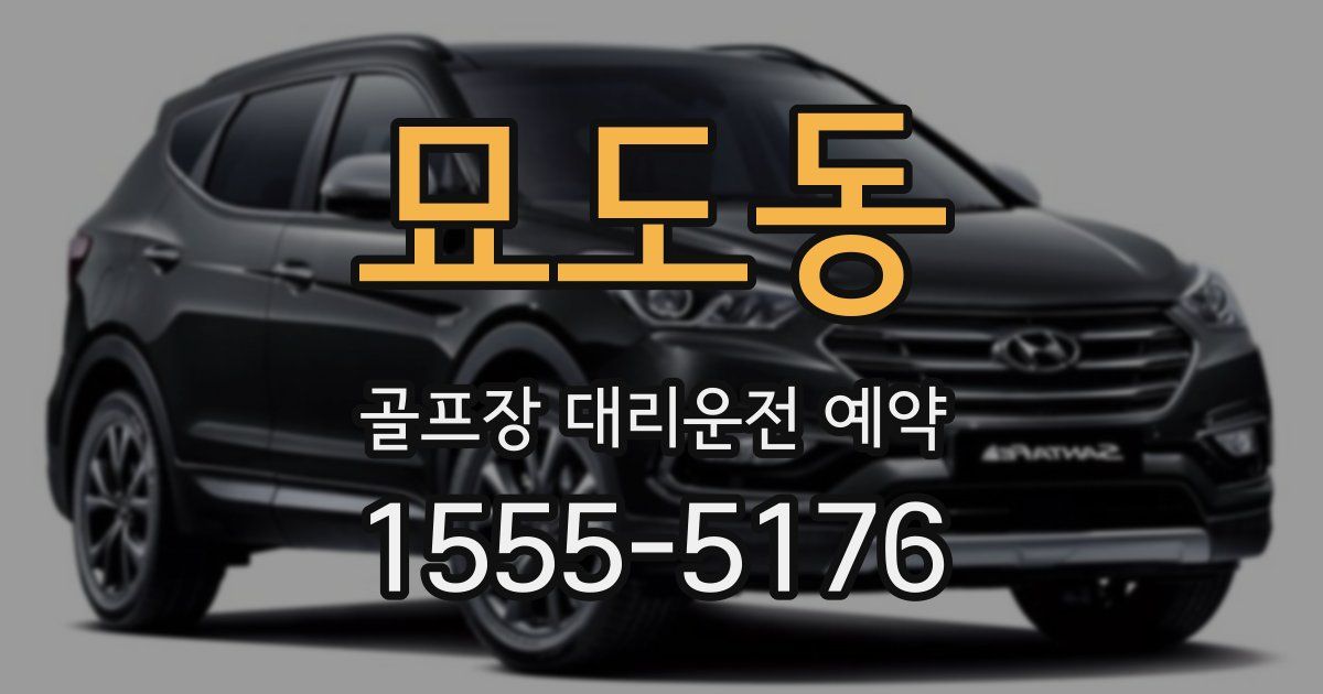 묘도동 골프장 대리운전 예약
