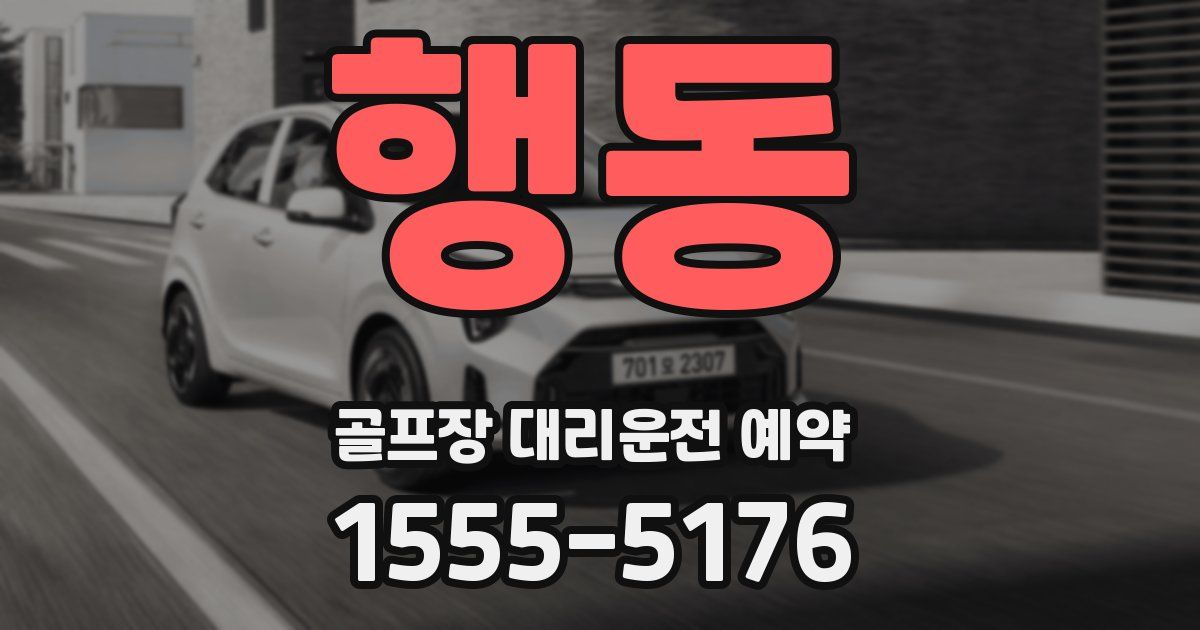 행동 골프장 대리운전 예약