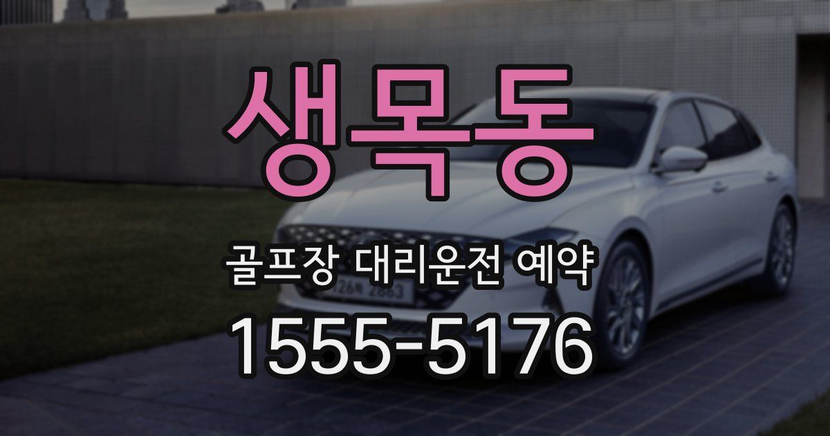 생목동 골프장 대리운전 예약