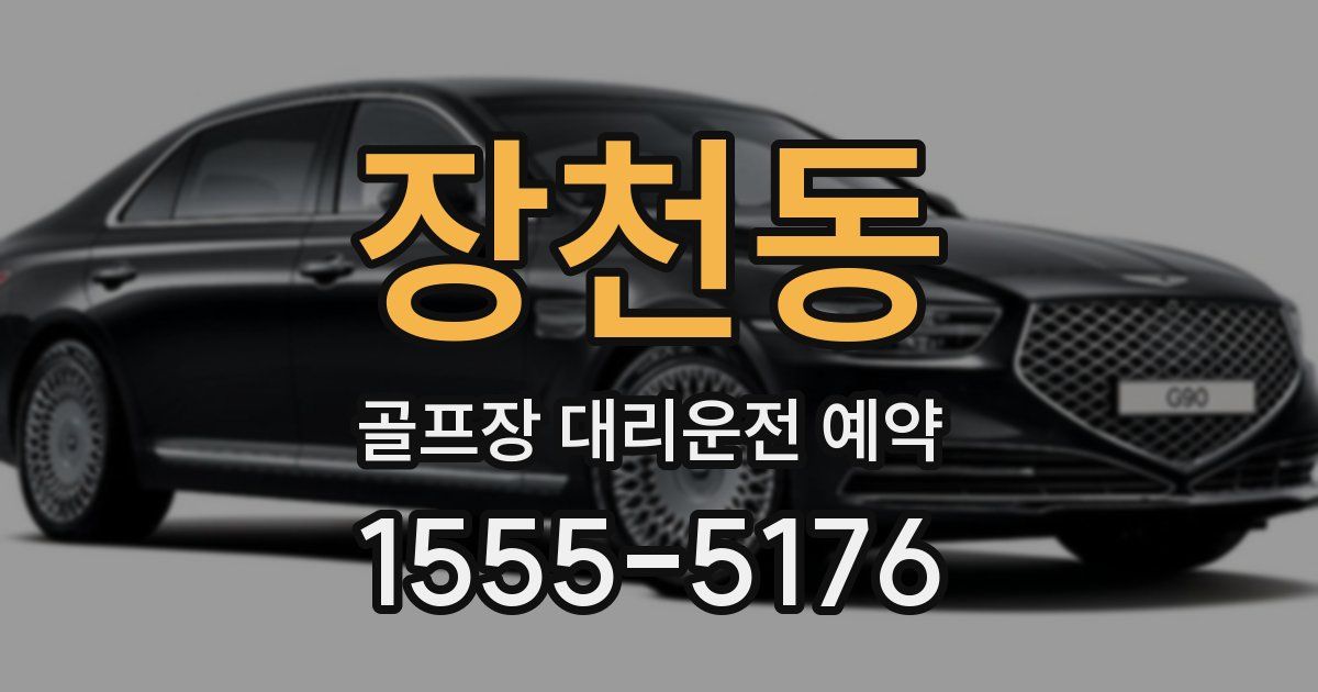 장천동 골프장 대리운전 예약