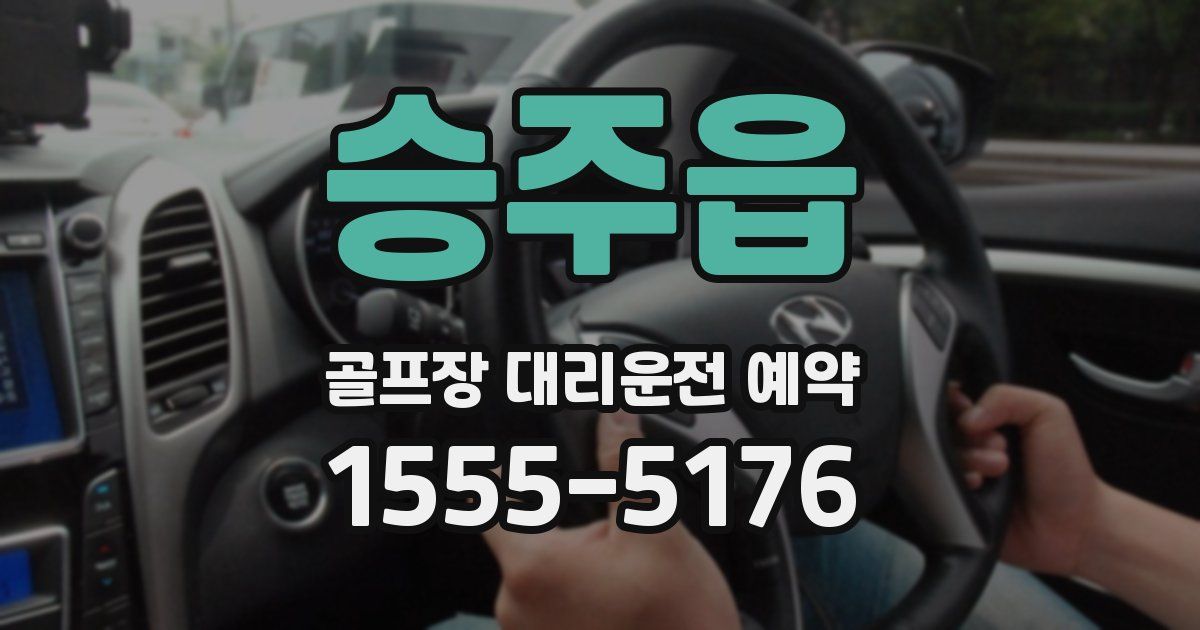 승주읍 골프장 대리운전 예약