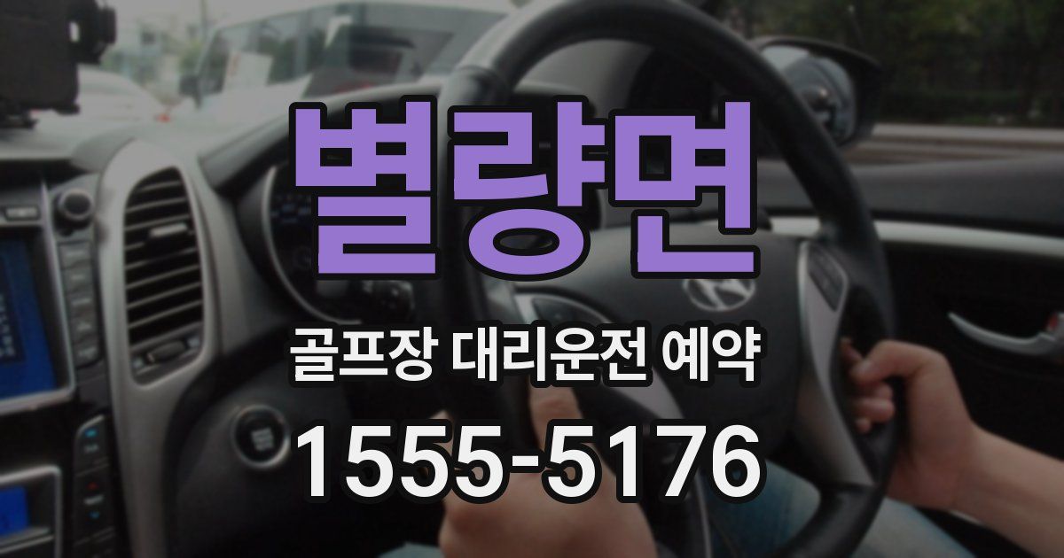 별량면 골프장 대리운전 예약