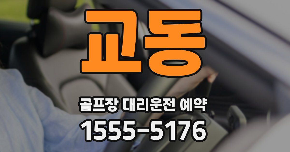 교동 골프장 대리운전 예약