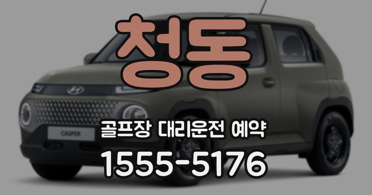 청동 골프장 대리운전 예약