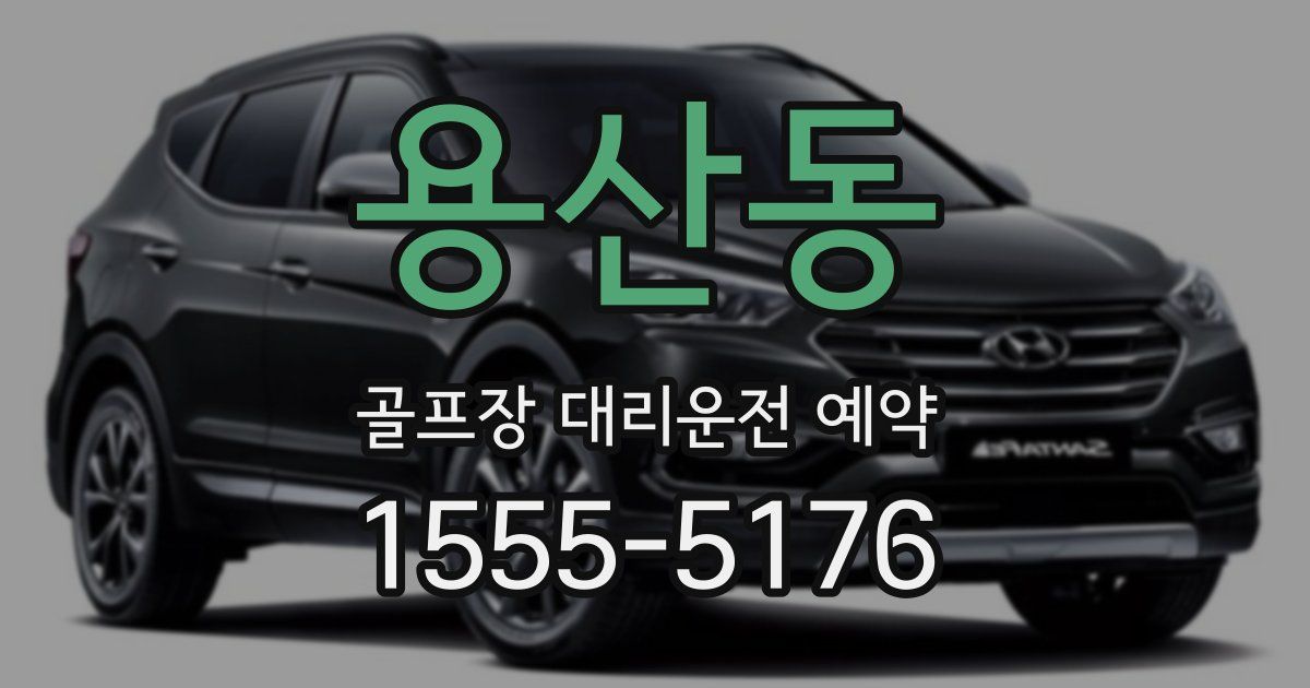 용산동 골프장 대리운전 예약