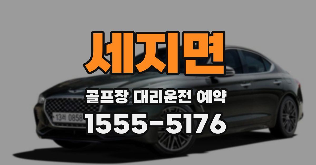 세지면 골프장 대리운전 예약