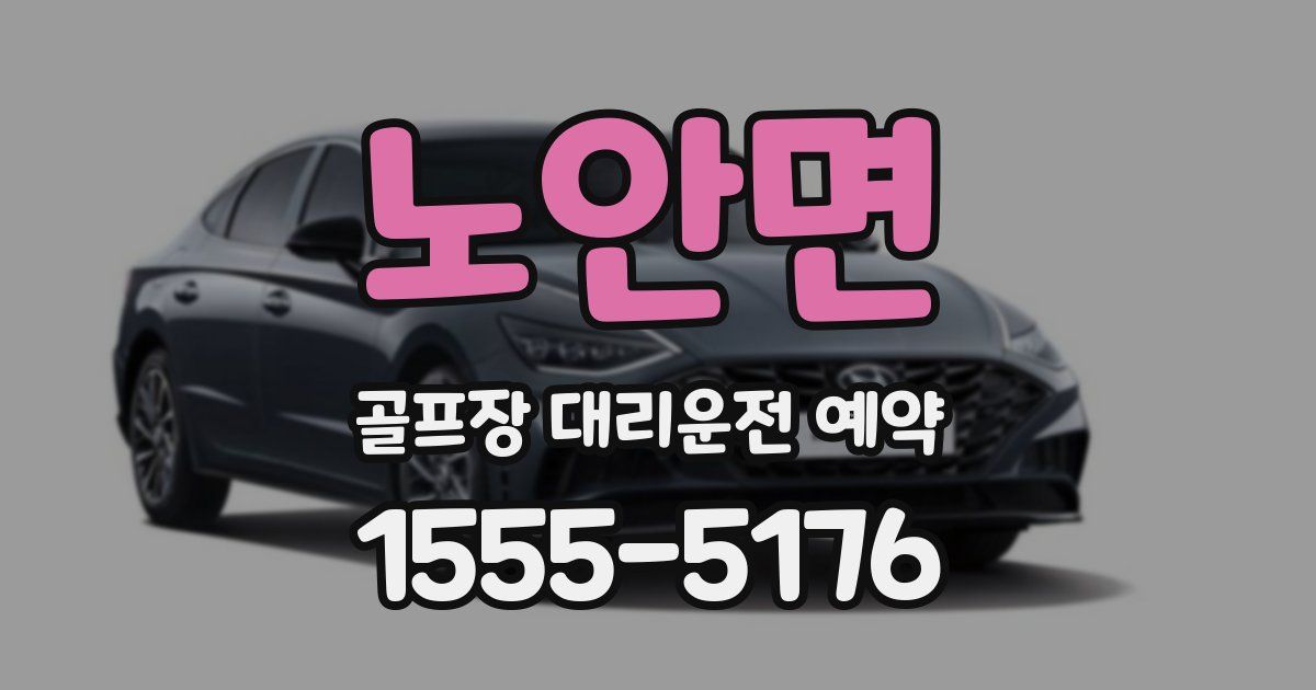 노안면 골프장 대리운전 예약