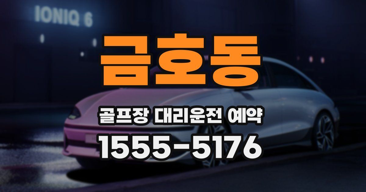 금호동 골프장 대리운전 예약