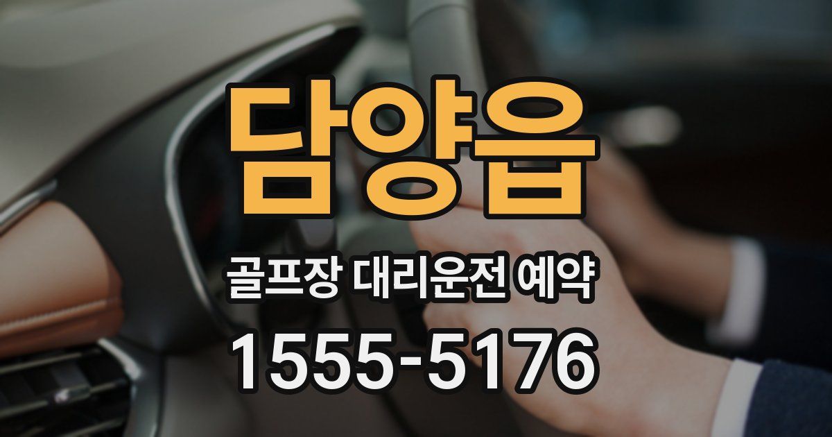 담양읍 골프장 대리운전 예약