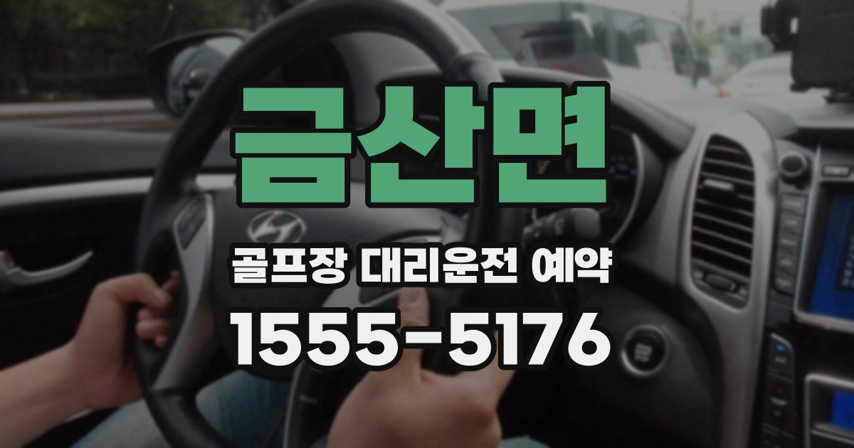 금산면 골프장 대리운전 예약