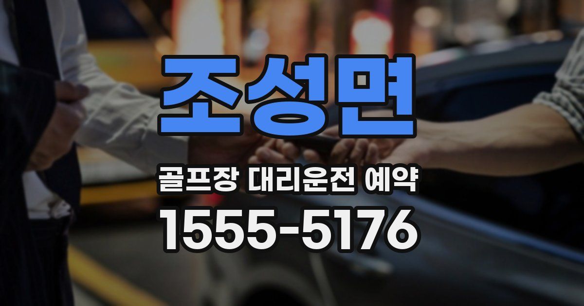조성면 골프장 대리운전 예약
