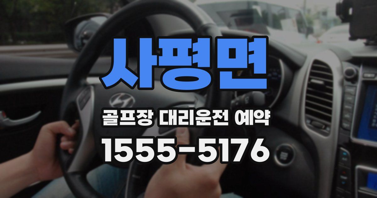 사평면 골프장 대리운전 예약