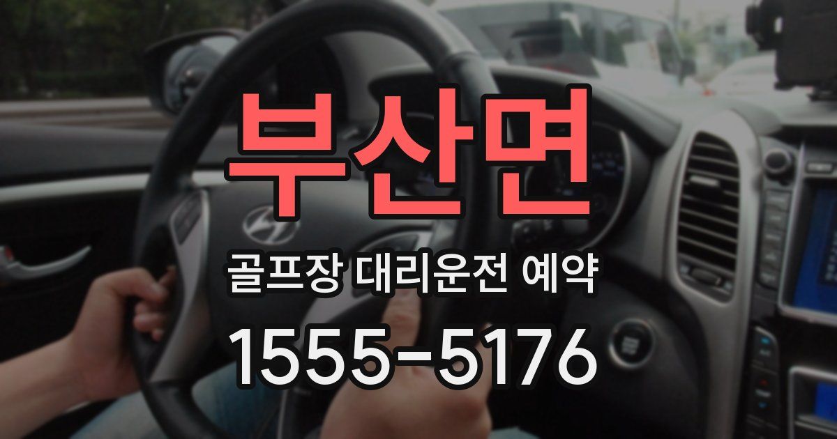 부산면 골프장 대리운전 예약
