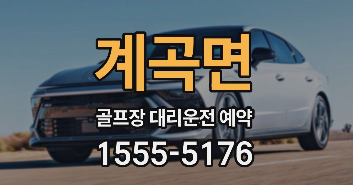 계곡면 골프장 대리운전 예약