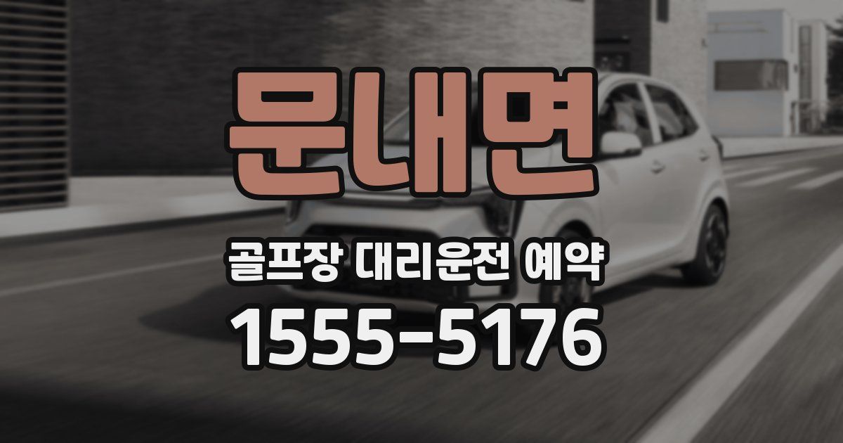 문내면 골프장 대리운전 예약