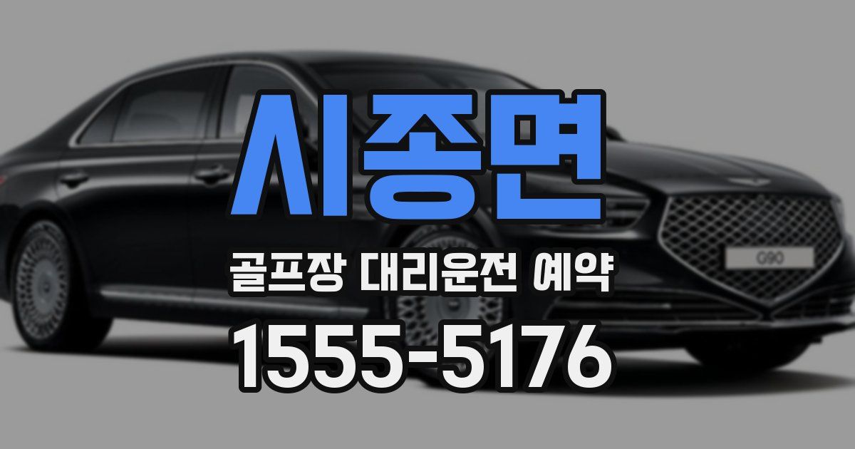 시종면 골프장 대리운전 예약
