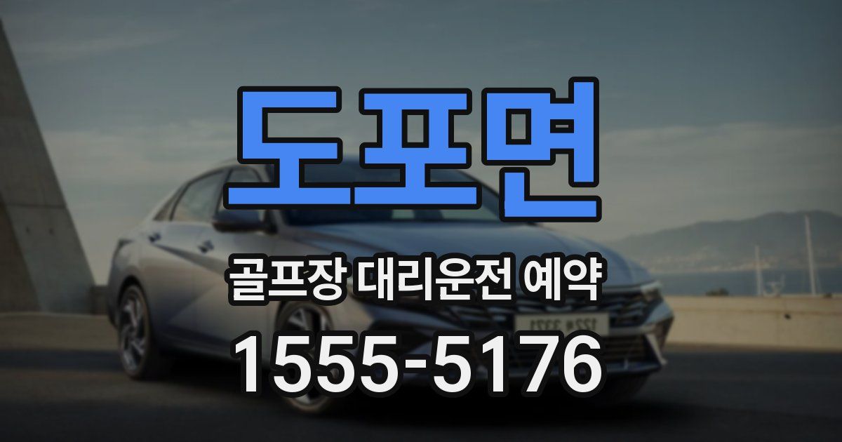 도포면 골프장 대리운전 예약