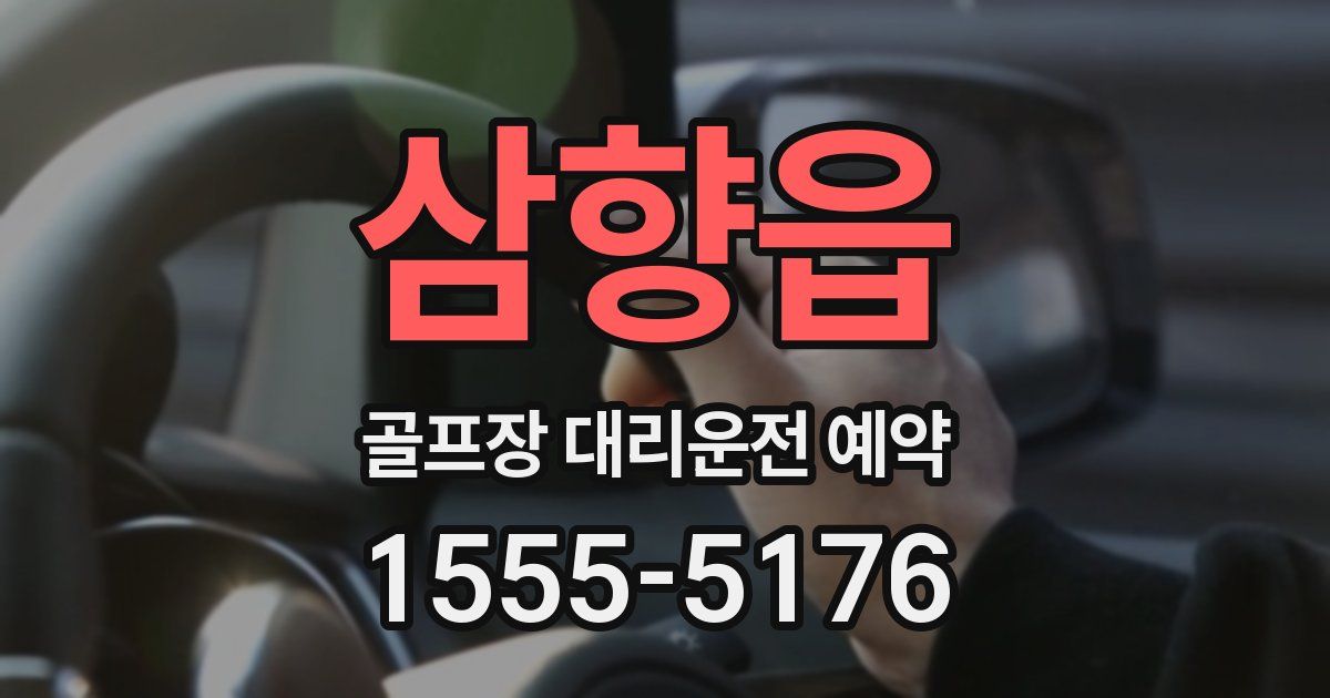 삼향읍 골프장 대리운전 예약