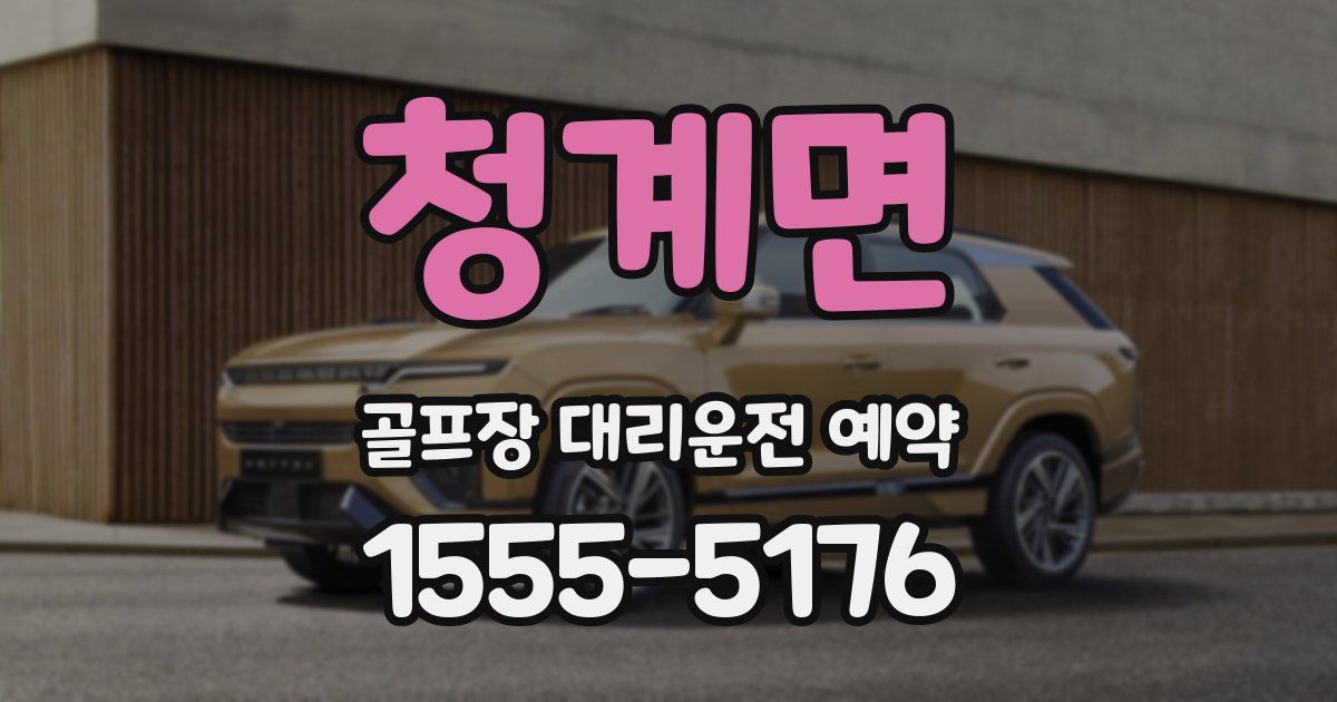 청계면 골프장 대리운전 예약