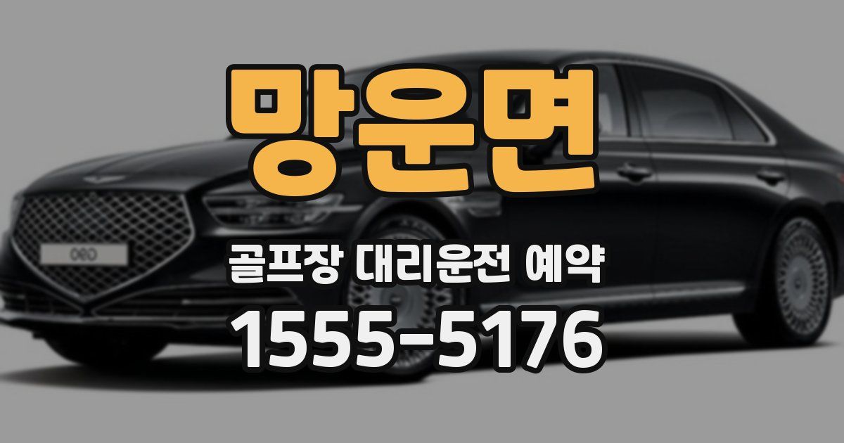 망운면 골프장 대리운전 예약