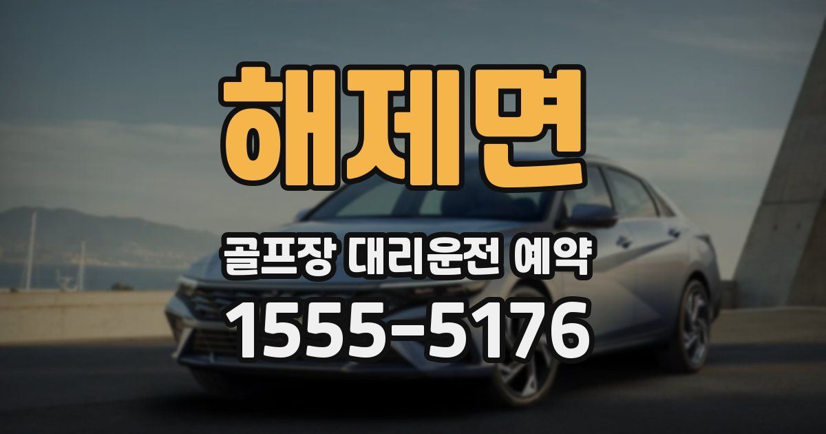 해제면 골프장 대리운전 예약