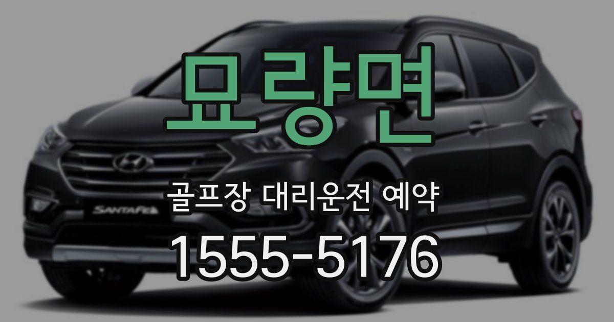 묘량면 골프장 대리운전 예약