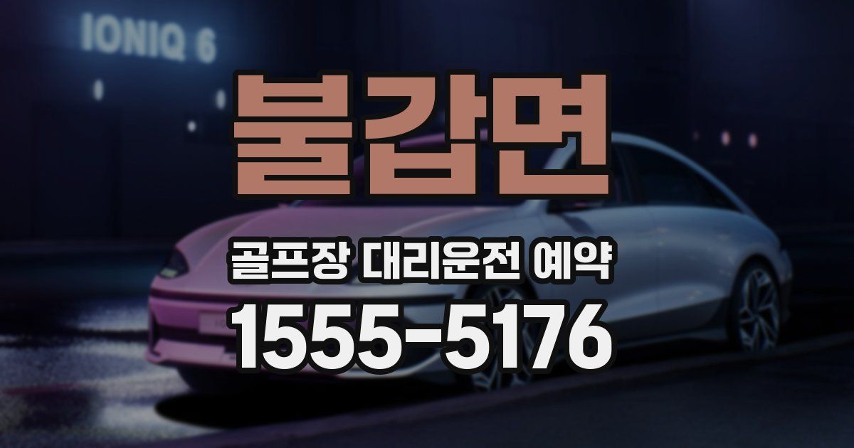 불갑면 골프장 대리운전 예약