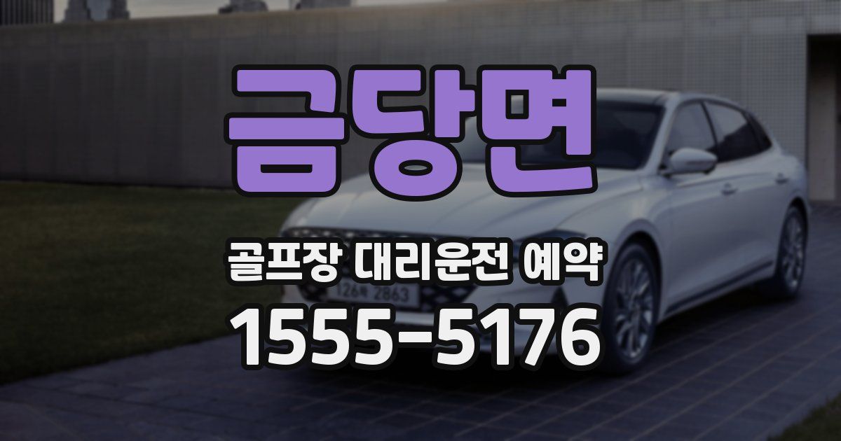 금당면 골프장 대리운전 예약