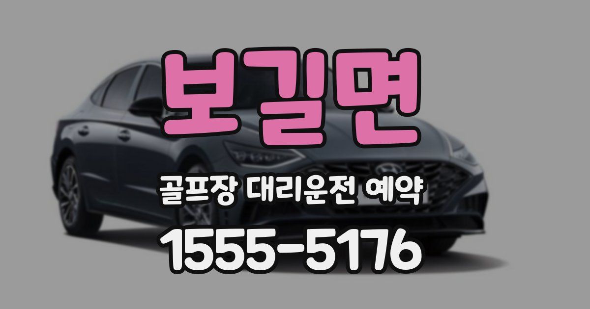 보길면 골프장 대리운전 예약