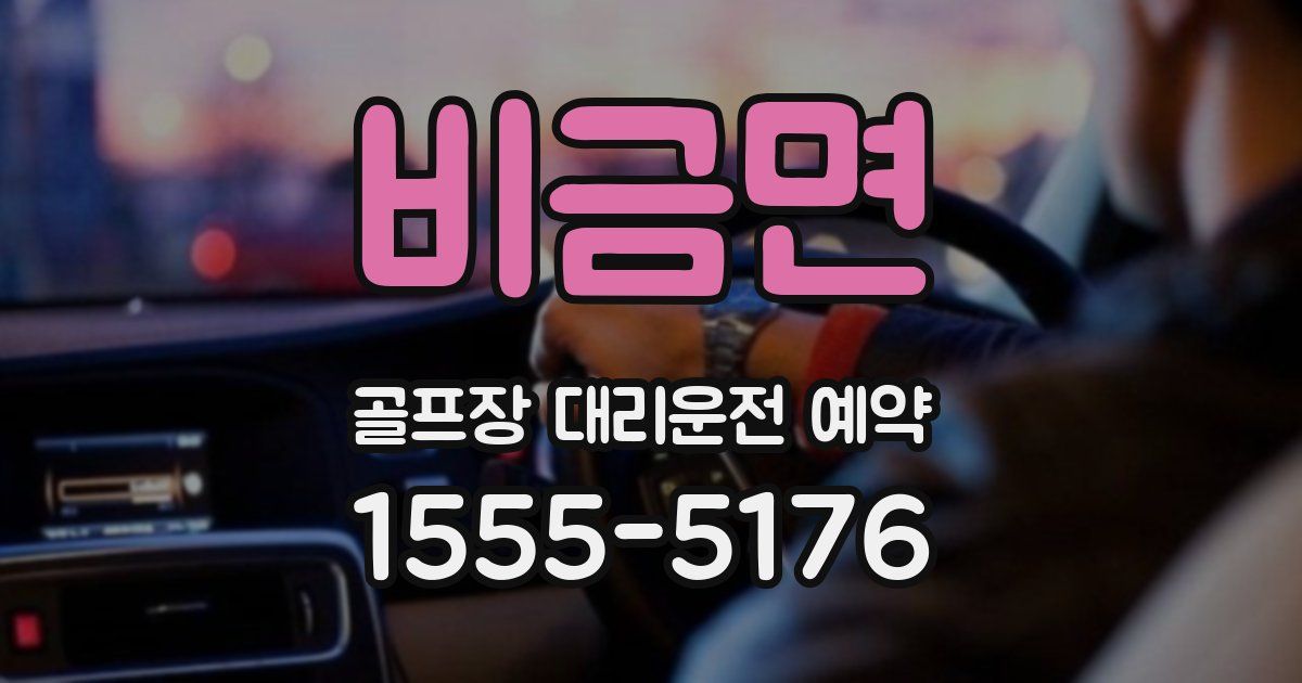비금면 골프장 대리운전 예약