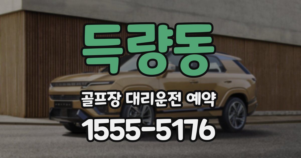 득량동 골프장 대리운전 예약
