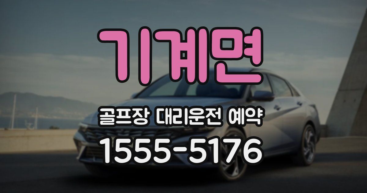 기계면 골프장 대리운전 예약