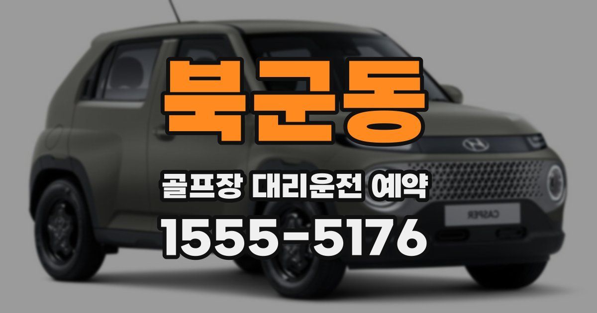 북군동 골프장 대리운전 예약