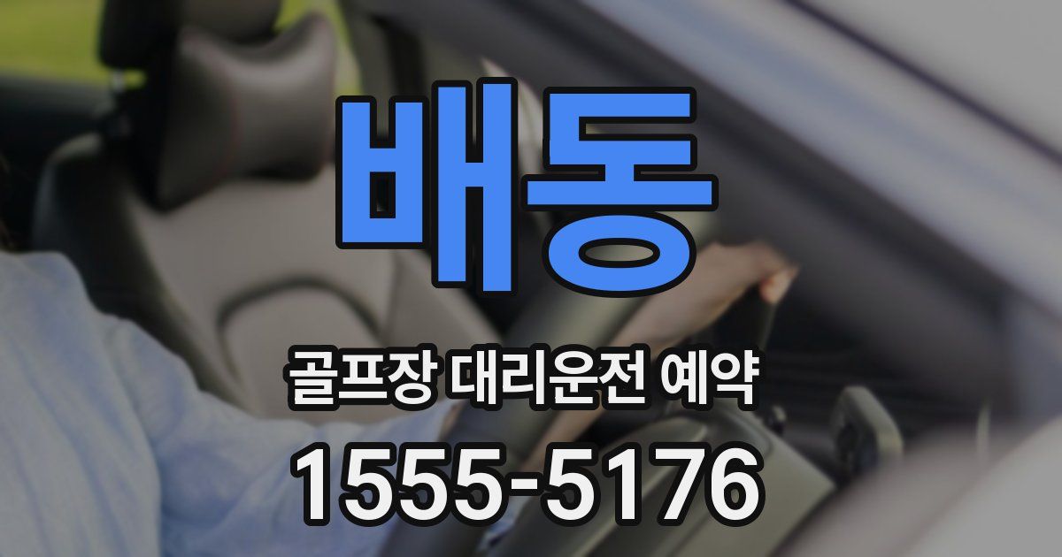 배동 골프장 대리운전 예약