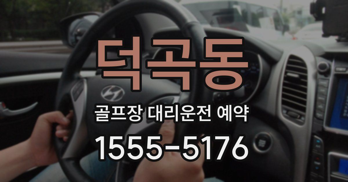 덕곡동 골프장 대리운전 예약