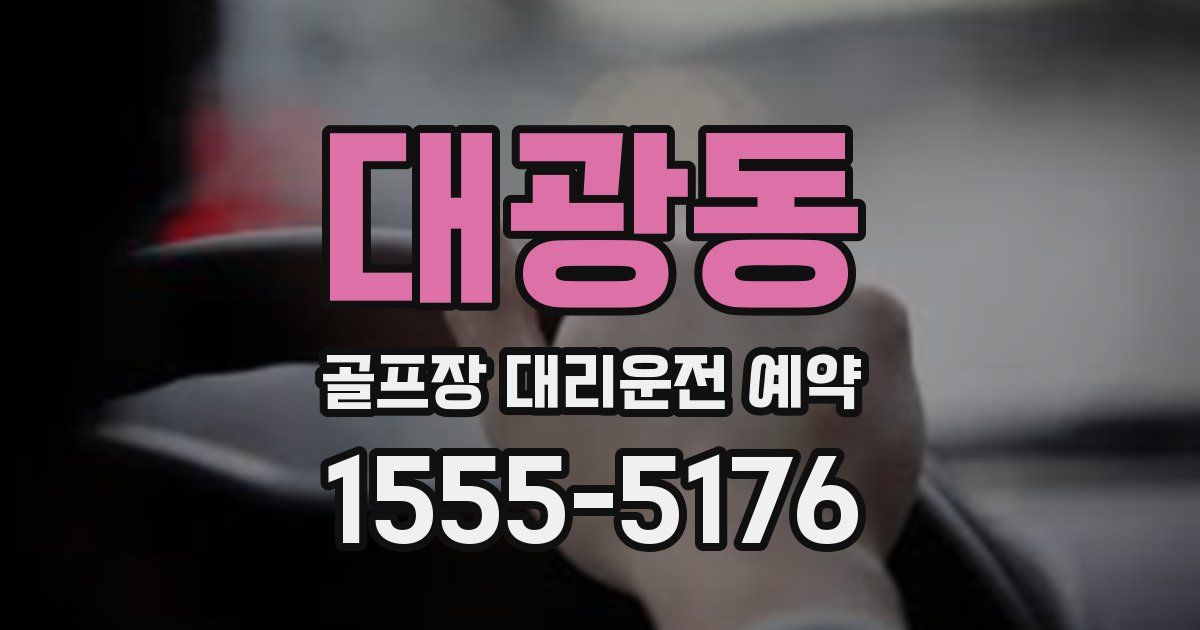 대광동 골프장 대리운전 예약