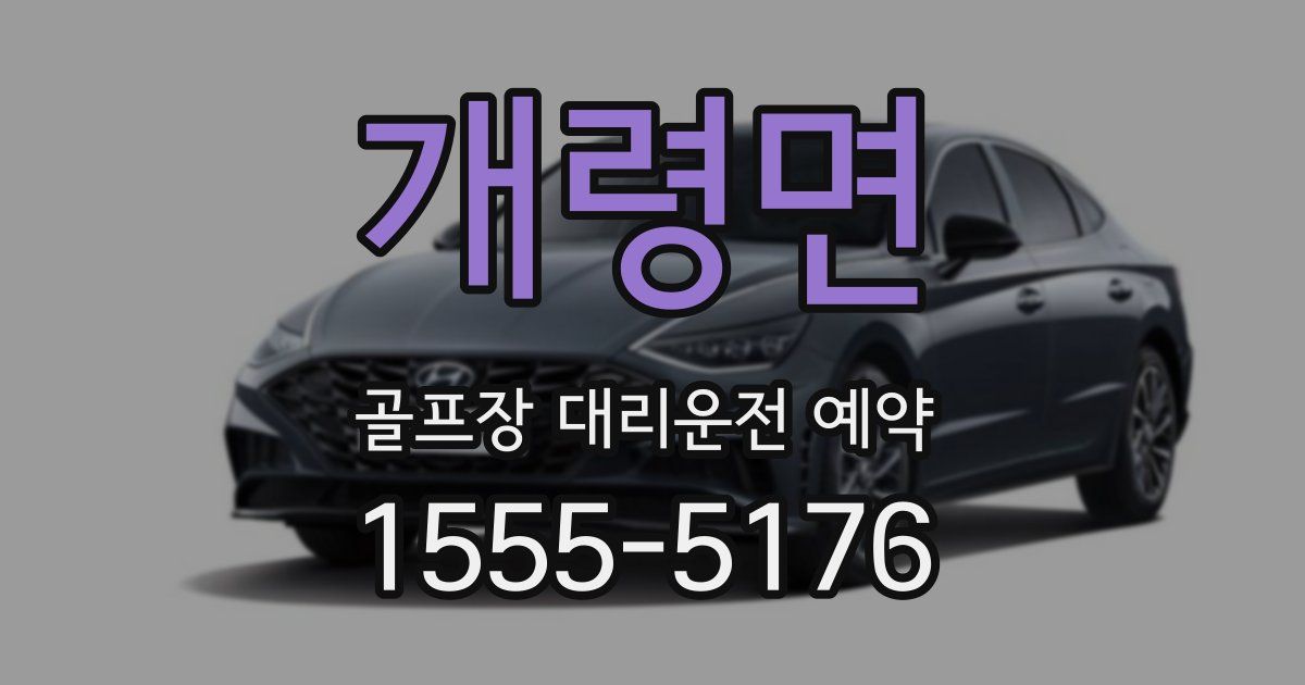 개령면 골프장 대리운전 예약