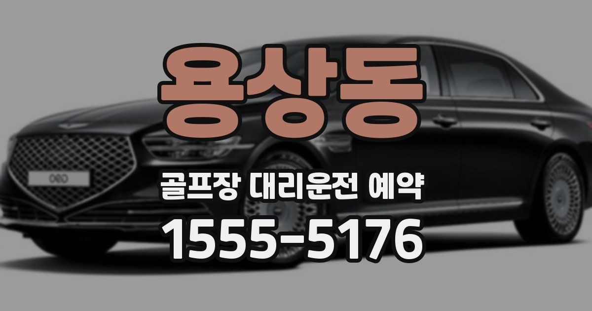 용상동 골프장 대리운전 예약